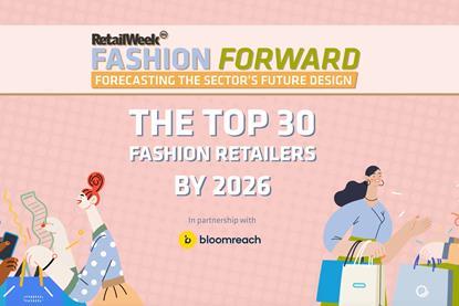 Fashion Forward forecasts illustration - shoppers of different genders and races carrying bags